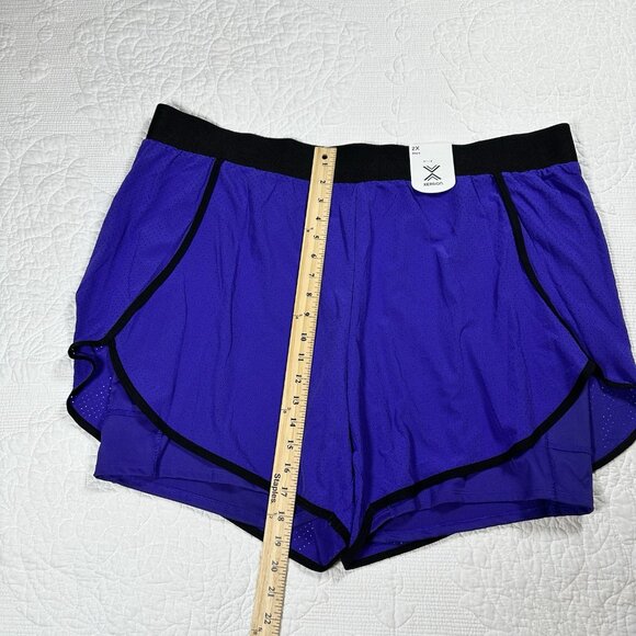 Women's Xersion Layered Purple Running Short Plus 2XL Phone Thigh Pocket - Picture 7 of 12